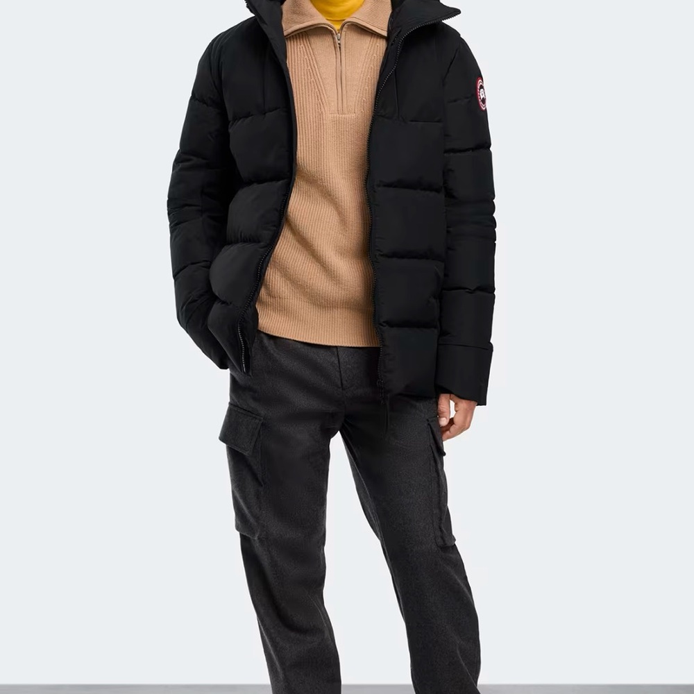 Canada Goose Black Hooded Puffer HyBridge® Coat - Picture 8 of 11